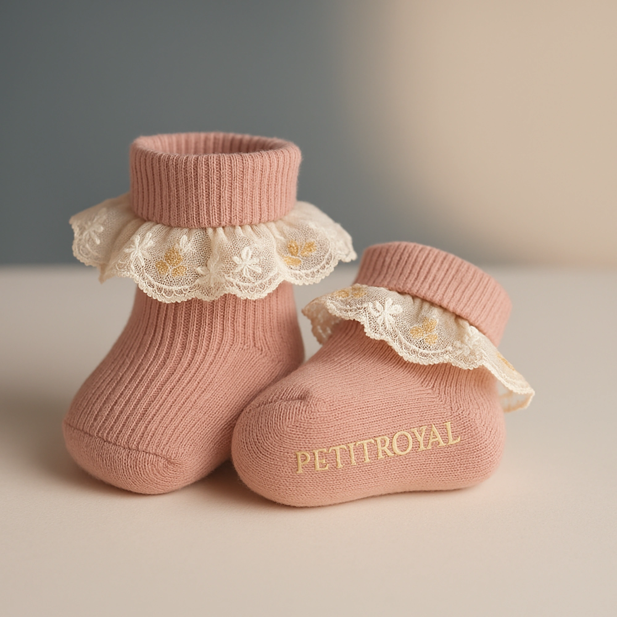 Feinstricksöckchen Altrosa