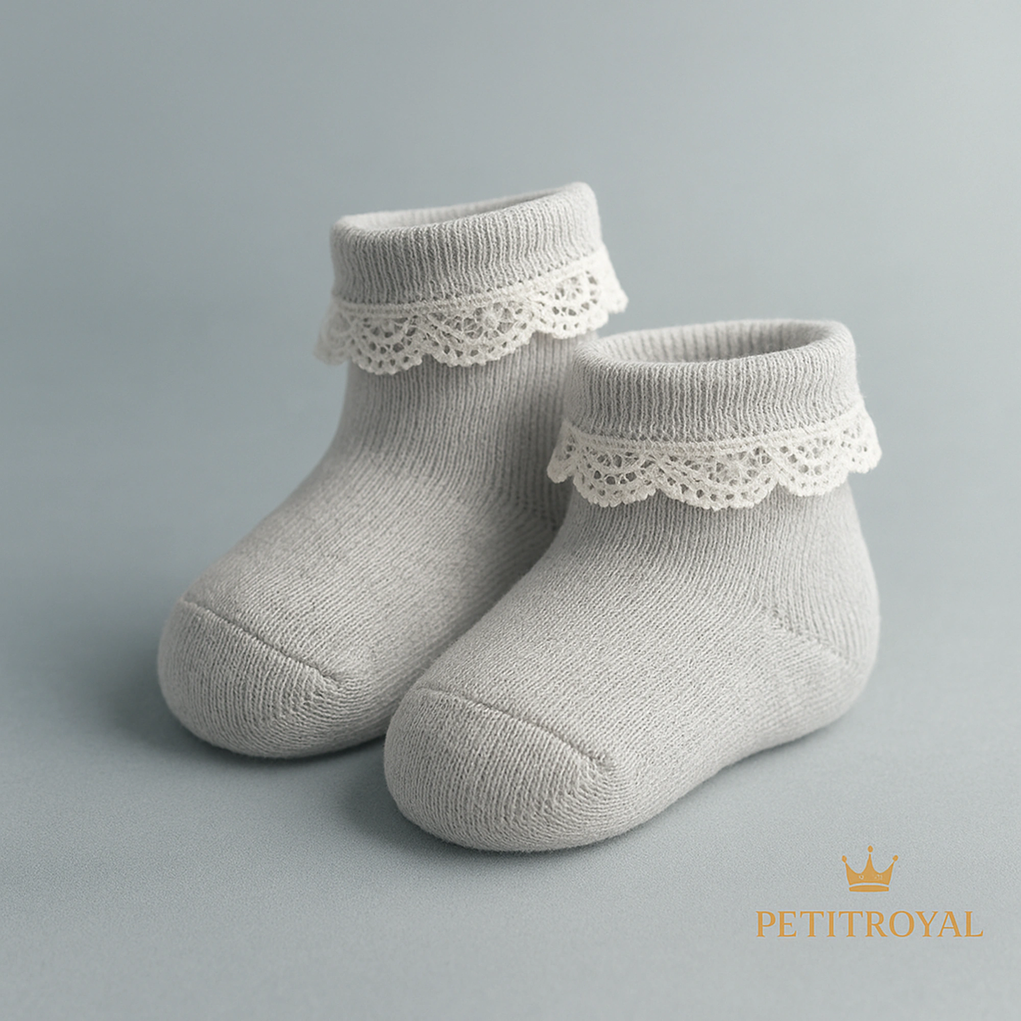 Feinstricksöckchen Hellgrau