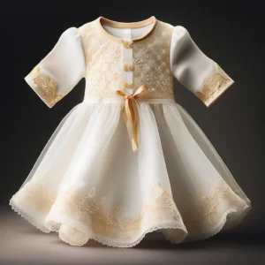 Taufkleid Elodie mit Spitzenärmeln